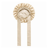 Bonnet de nuit en soie à liens ajustables