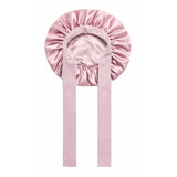 Bonnet de nuit en soie à liens ajustables