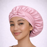Gorro de dormir seda con lazos ajustables