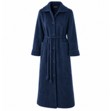 Robe de chambre boutonnée col tricot