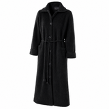 Robe de chambre boutonnée col tricot