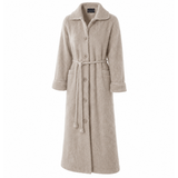 Robe de chambre boutonnée col tricot