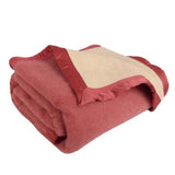 Couverture laine vierge Woolmark Hiver 600g Versailles Rose (L2) / 180X220 déclassé - LN122