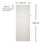 Drap de sac de couchage en soie rectangulaire Silk Peak