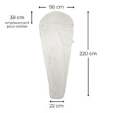 Drap de sac de couchage en soie sarcophage Silk Peak