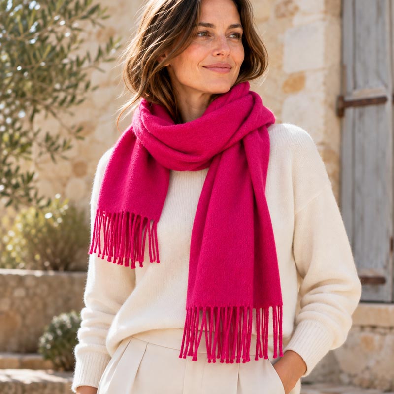Bufanda de lana merino fabricada en Francia