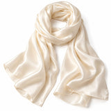Foulard en soie Ivoire confectionné en France 🇫🇷