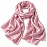 Foulard en soie Rose confectionné en France 🇫🇷