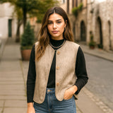 Gilet court sans manches en laine des Pyrénées