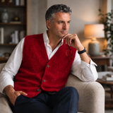 Gilet sans manches droit uni 100% laine des Pyrénées