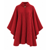 Grand poncho col tricot 100% laine des Pyrénées