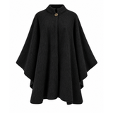 Grand poncho col tricot 100% laine des Pyrénées