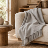 Plaid pure laine Mérinos & Cachemire Ossau uni