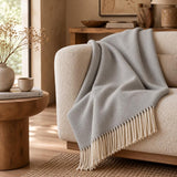 Plaid pure laine Mérinos & Cachemire Ossau uni