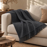 Plaid Lescun chevrons en pure laine vierge