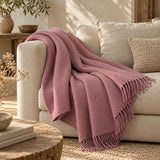 Plaid Lescun chevrons en pure laine vierge