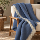 Throw Gavarnie herringbone in pure virgin wool