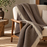 Throw Gavarnie herringbone in pure virgin wool