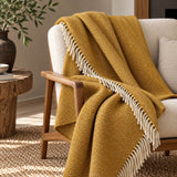 Throw Gavarnie herringbone in pure virgin wool