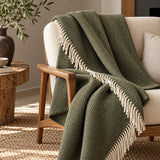 Throw Gavarnie herringbone in pure virgin wool