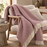 Throw Gavarnie herringbone in pure virgin wool