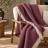 Throw Gavarnie herringbone in pure virgin wool
