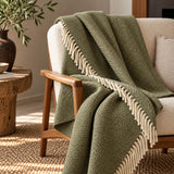Throw Gavarnie herringbone in pure virgin wool
