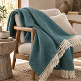 Throw Gavarnie herringbone in pure virgin wool