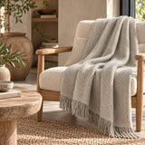 Throw Gavarnie herringbone in pure virgin wool