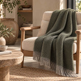 Throw Gavarnie herringbone in pure virgin wool