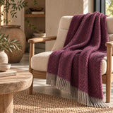 Throw Gavarnie herringbone in pure virgin wool