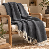 Throw Double herringbone Gavarnie in pure new wool