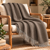 Throw Double herringbone Gavarnie in pure new wool