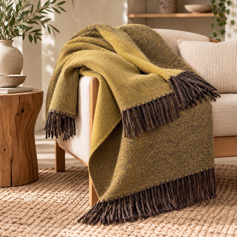 Plaid zweifarbige „Soft Touch“-Schurwoll-Laruns