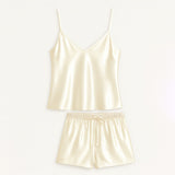 Pyjama en soie caraco et short