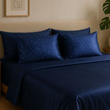 Taie d’oreiller en soie motif Constellation