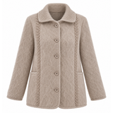Veste torsades col tricot 100% laine des Pyrénées