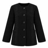 Veste torsades sans col 100% laine des Pyrénées