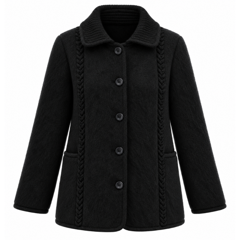 Veste torsades col tricot 100% laine des Pyrénées